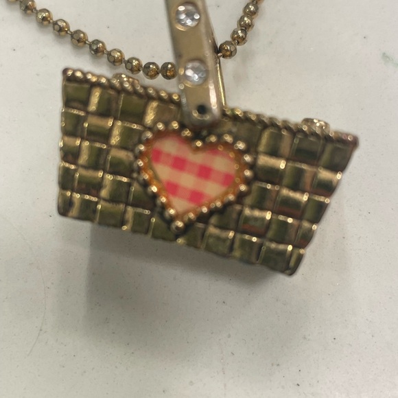 Vintage Betsey Johnson Long Gold Cherry Pendant Necklace IT OPENS - Picture 3 of 11